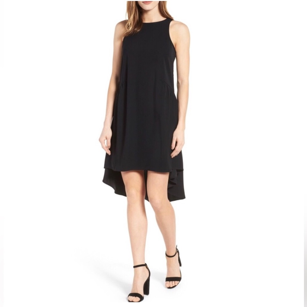 Pleione sleeveless navy high- low dress